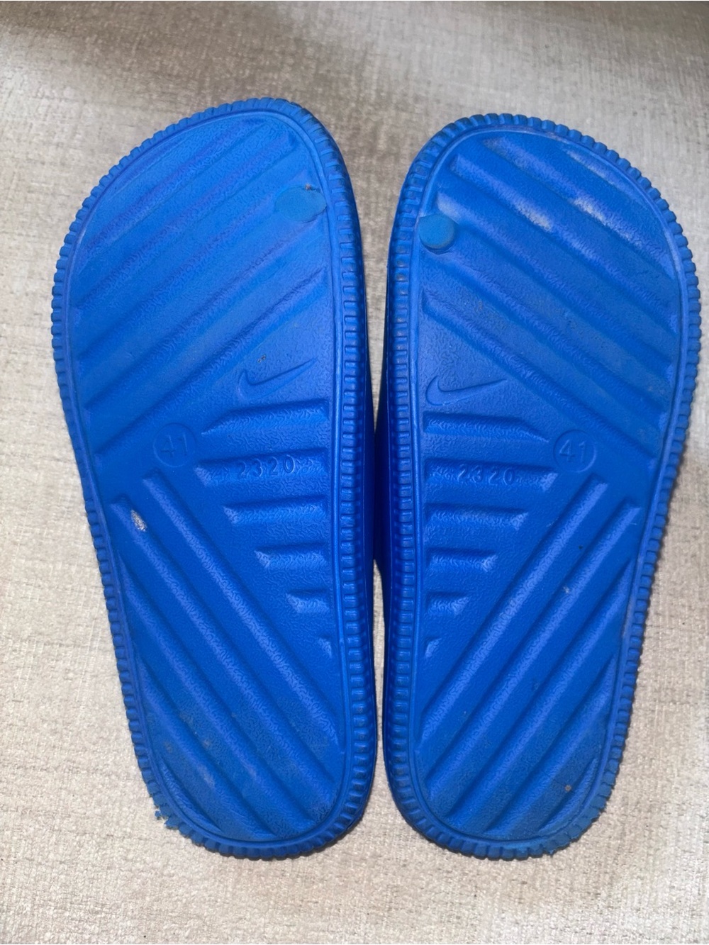 Nike Calm 41 Slides Sandals Cobalt Royal Blue Foam Recovery Shoes Slippers 10.5 - Picture 7 of 7